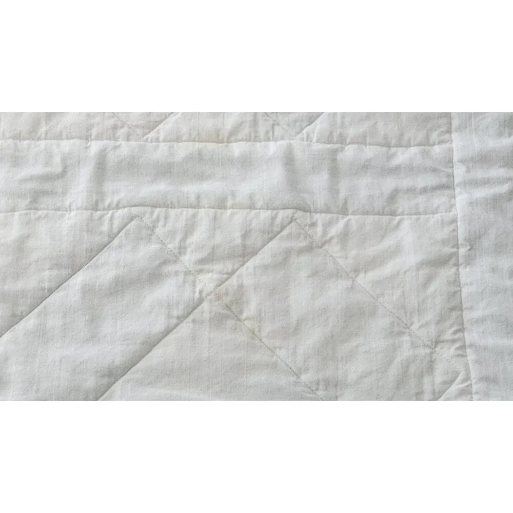 Vtg Handmade Patchwork Baby Quilt Pastel Floral Calico Log Cabin Blanket 36x35.5